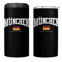 Munchen Deutschland Germany 4 in 1 Can Cooler Tumbler Vintage Athletic Sports Design