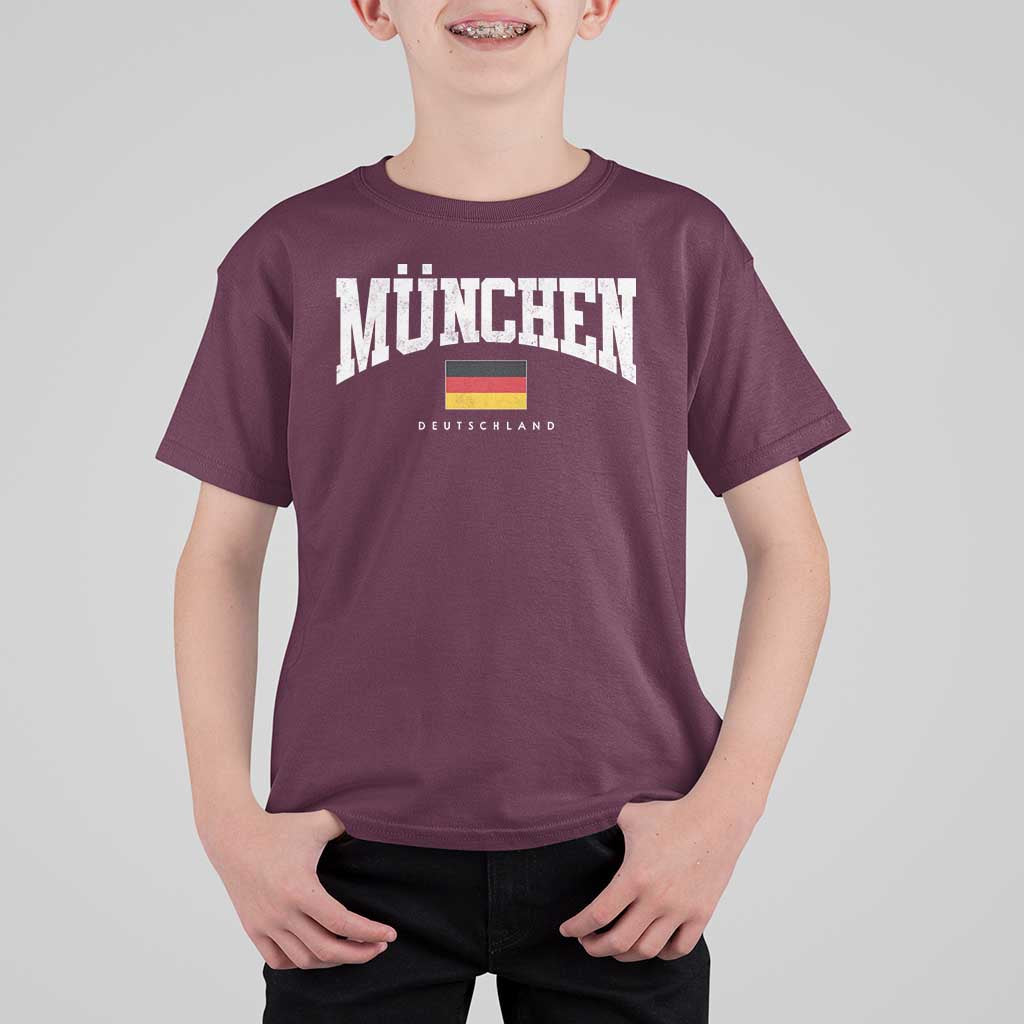 Munchen Deutschland Germany T Shirt For Kid Vintage Athletic Sports Design