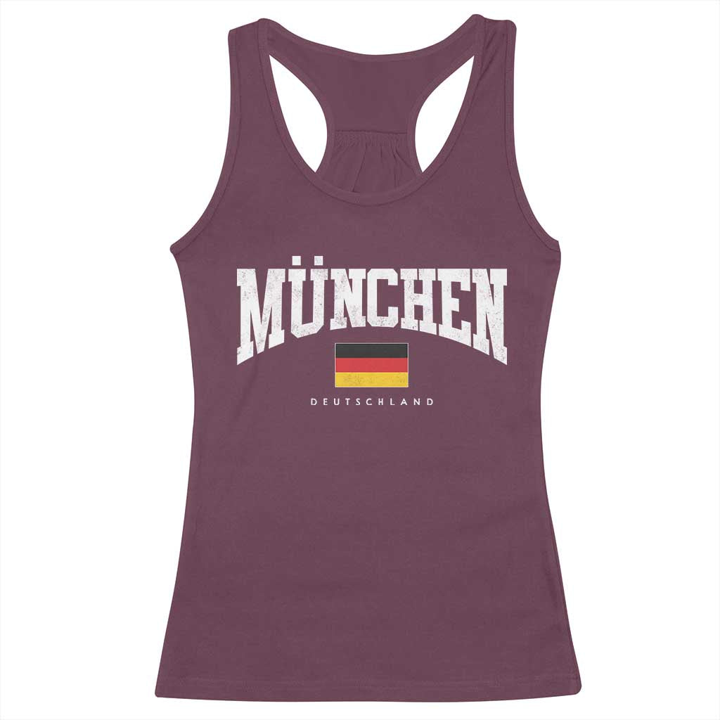 Munchen Deutschland Germany Racerback Tank Top Vintage Athletic Sports Design