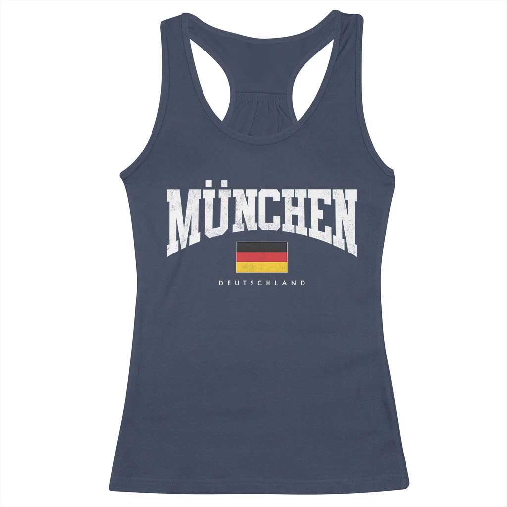 Munchen Deutschland Germany Racerback Tank Top Vintage Athletic Sports Design