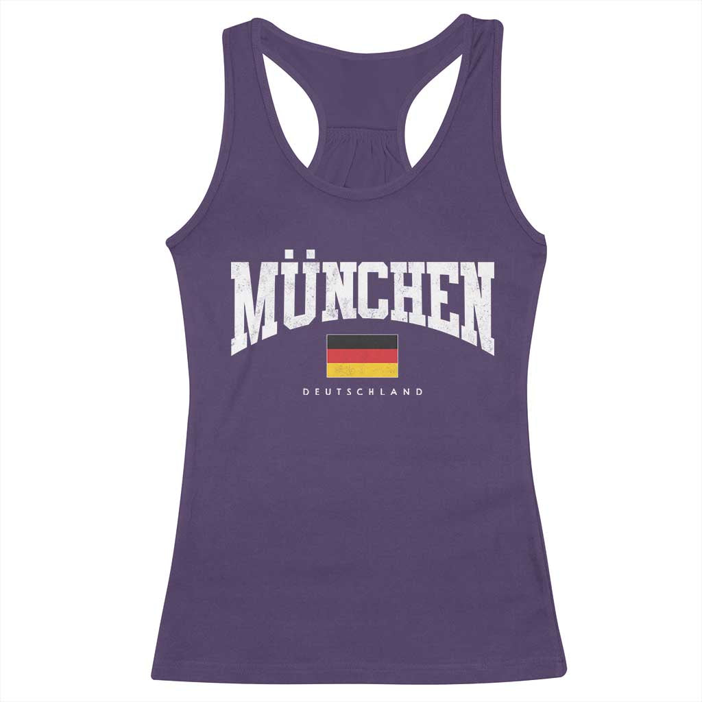 Munchen Deutschland Germany Racerback Tank Top Vintage Athletic Sports Design