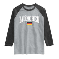 Munchen Deutschland Germany Raglan Shirt Vintage Athletic Sports Design