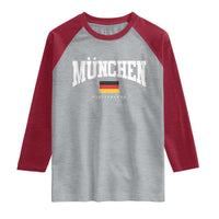 Munchen Deutschland Germany Raglan Shirt Vintage Athletic Sports Design