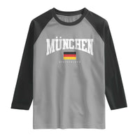 Munchen Deutschland Germany Raglan Shirt Vintage Athletic Sports Design