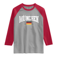 Munchen Deutschland Germany Raglan Shirt Vintage Athletic Sports Design