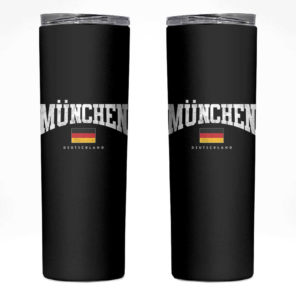 Munchen Deutschland Germany Skinny Tumbler Vintage Athletic Sports Design