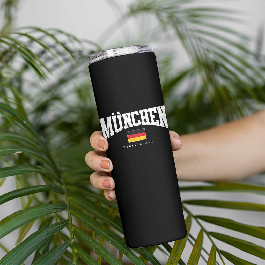 Munchen Deutschland Germany Skinny Tumbler Vintage Athletic Sports Design