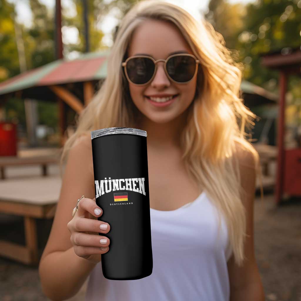 Munchen Deutschland Germany Skinny Tumbler Vintage Athletic Sports Design