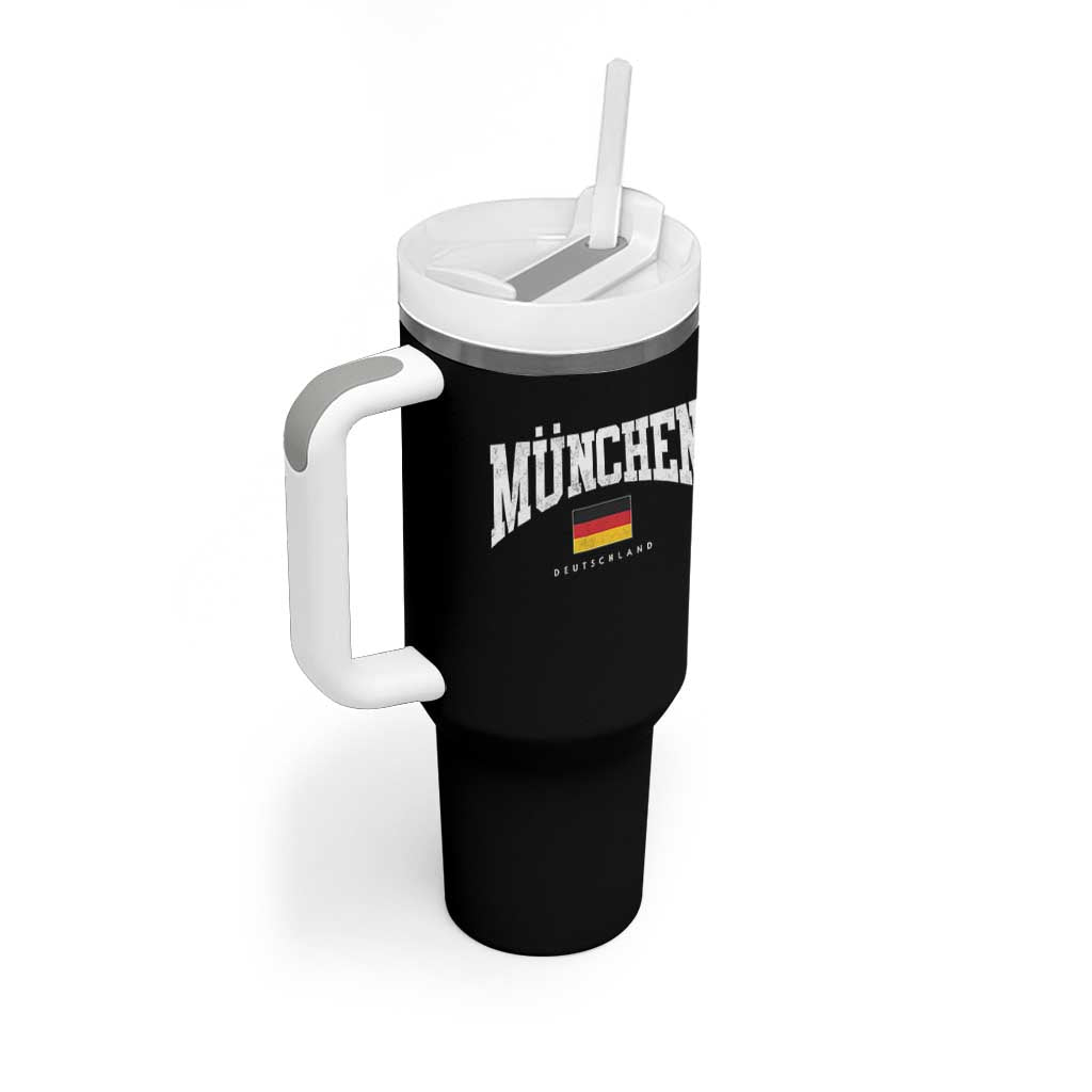 Munchen Deutschland Germany Tumbler With Handle Vintage Athletic Sports Design