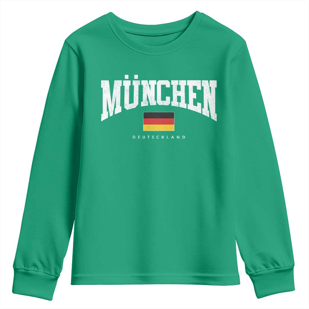 Munchen Deutschland Germany Youth Sweatshirt Vintage Athletic Sports Design