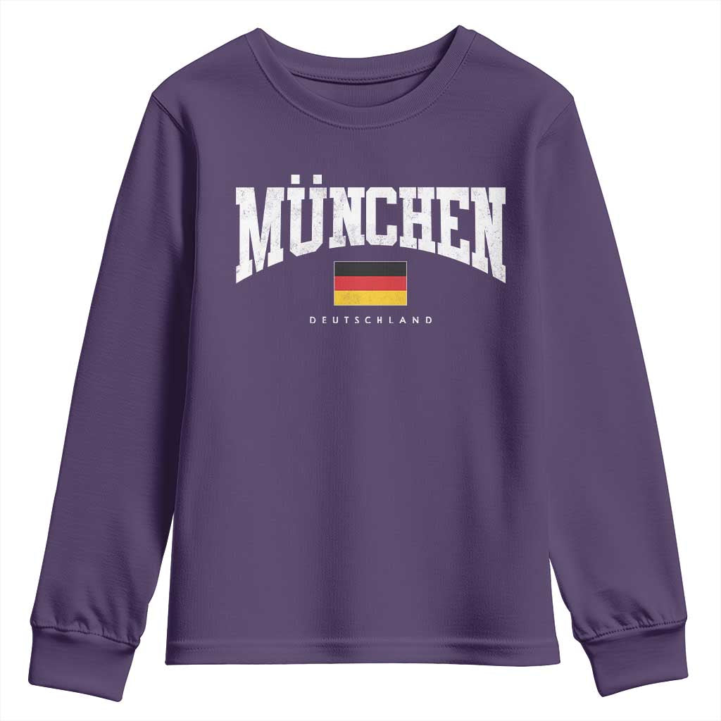 Munchen Deutschland Germany Youth Sweatshirt Vintage Athletic Sports Design