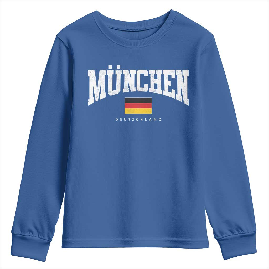 Munchen Deutschland Germany Youth Sweatshirt Vintage Athletic Sports Design