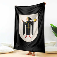 Funny Munich Oktoberfest Munchen Coat of Arms Throw Blanket Münchner Kindl Beer Drinking