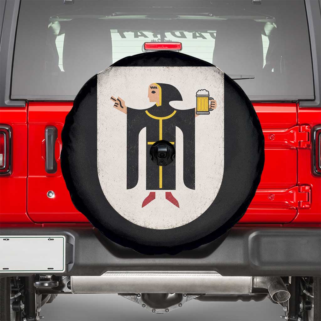 Funny Munich Oktoberfest Munchen Coat of Arms Spare Tire Cover Münchner Kindl Beer Drinking