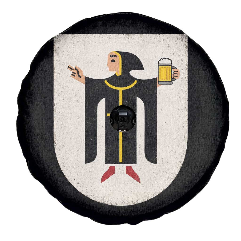 Funny Munich Oktoberfest Munchen Coat of Arms Spare Tire Cover Münchner Kindl Beer Drinking