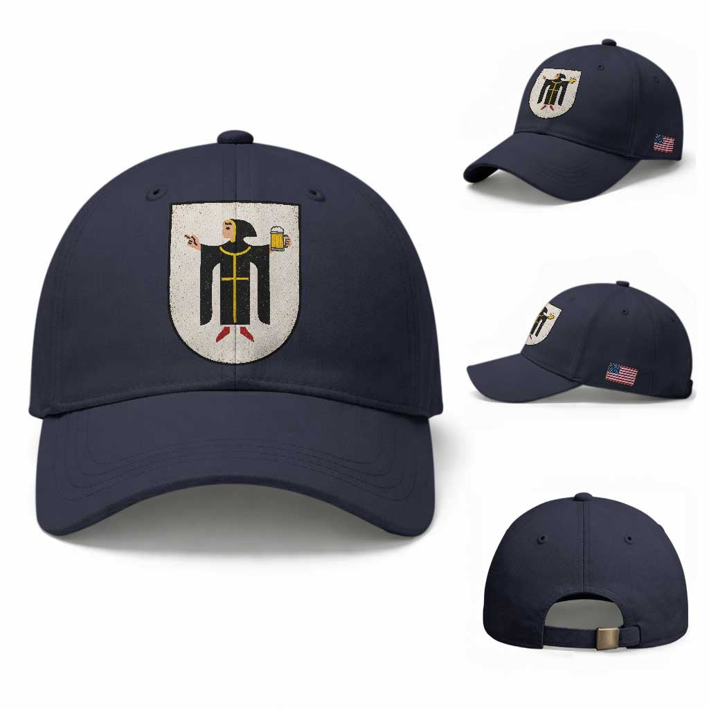 Funny Munich Oktoberfest Munchen Coat of Arms Baseball Cap Münchner Kindl Beer Drinking