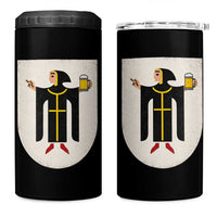 Funny Munich Oktoberfest Munchen Coat of Arms 4 in 1 Can Cooler Tumbler Münchner Kindl Beer Drinking