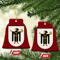 Funny Munich Oktoberfest Munchen Coat of Arms Ceramic Ornament Münchner Kindl Beer Drinking