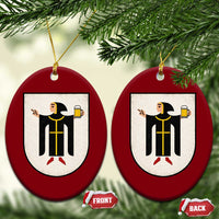 Funny Munich Oktoberfest Munchen Coat of Arms Ceramic Ornament Münchner Kindl Beer Drinking