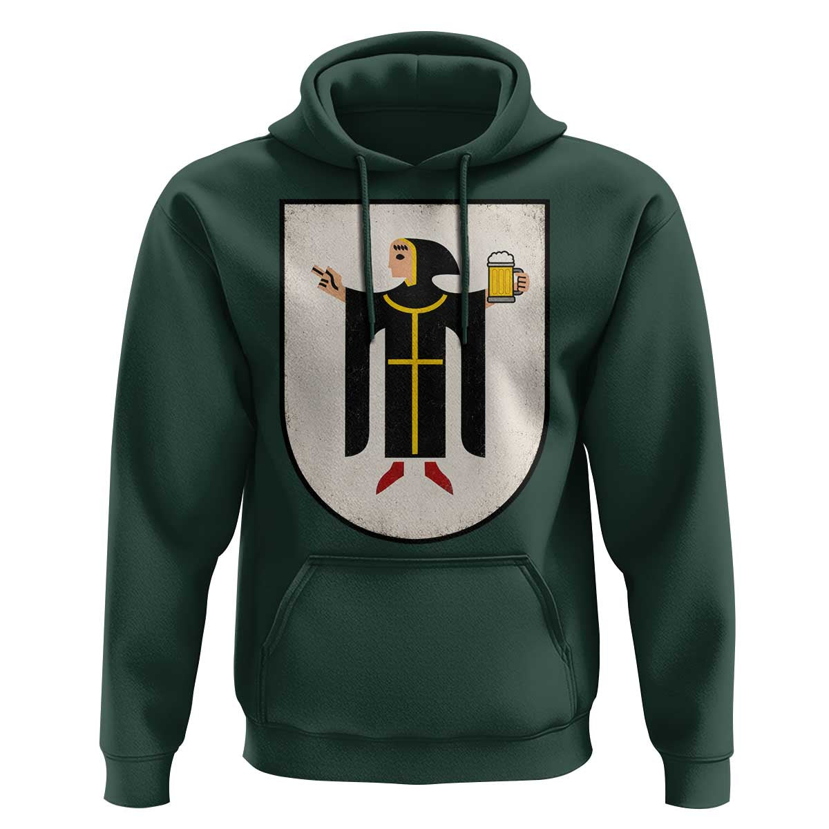 Funny Munich Oktoberfest Munchen Coat of Arms Hoodie Münchner Kindl Beer Drinking