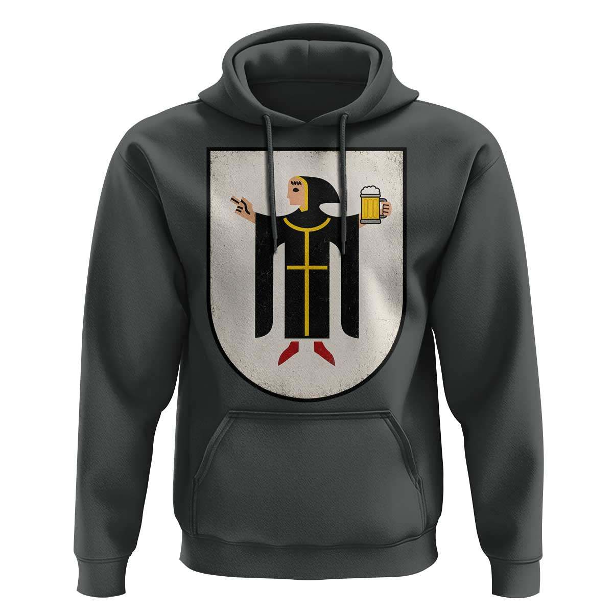 Funny Munich Oktoberfest Munchen Coat of Arms Hoodie Münchner Kindl Beer Drinking