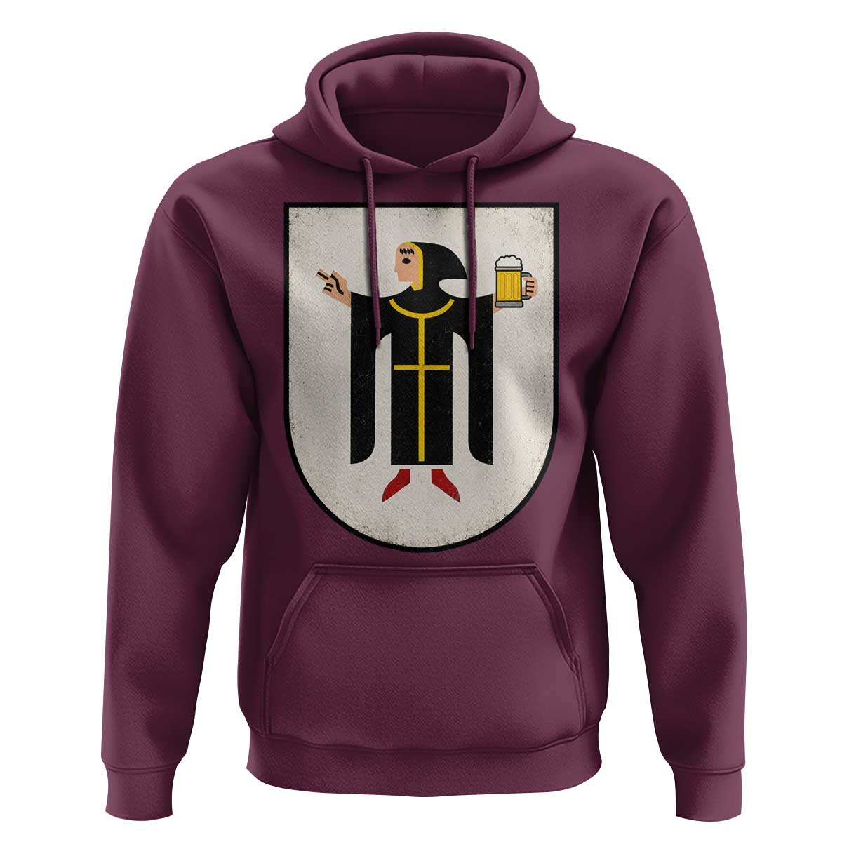 Funny Munich Oktoberfest Munchen Coat of Arms Hoodie Münchner Kindl Beer Drinking