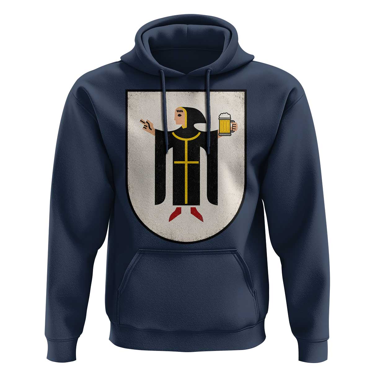 Funny Munich Oktoberfest Munchen Coat of Arms Hoodie Münchner Kindl Beer Drinking