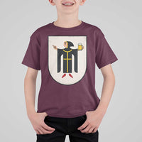 Funny Munich Oktoberfest Munchen Coat of Arms T Shirt For Kid Münchner Kindl Beer Drinking