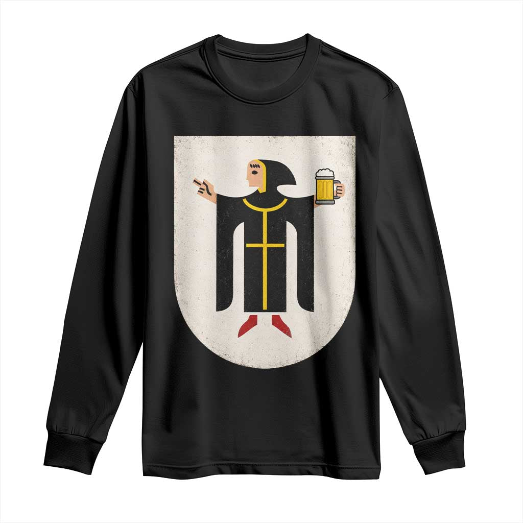 Funny Munich Oktoberfest Munchen Coat of Arms Long Sleeve Shirt Münchner Kindl Beer Drinking