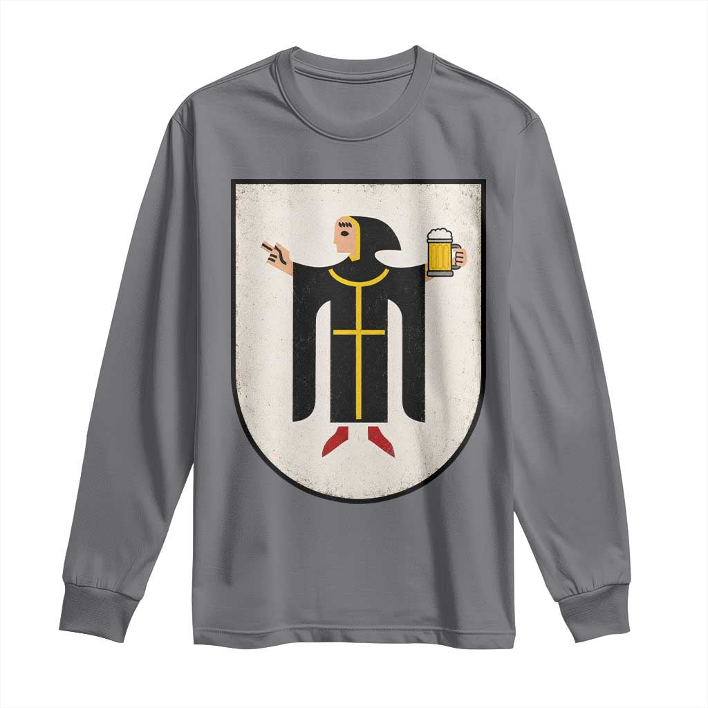 Funny Munich Oktoberfest Munchen Coat of Arms Long Sleeve Shirt Münchner Kindl Beer Drinking