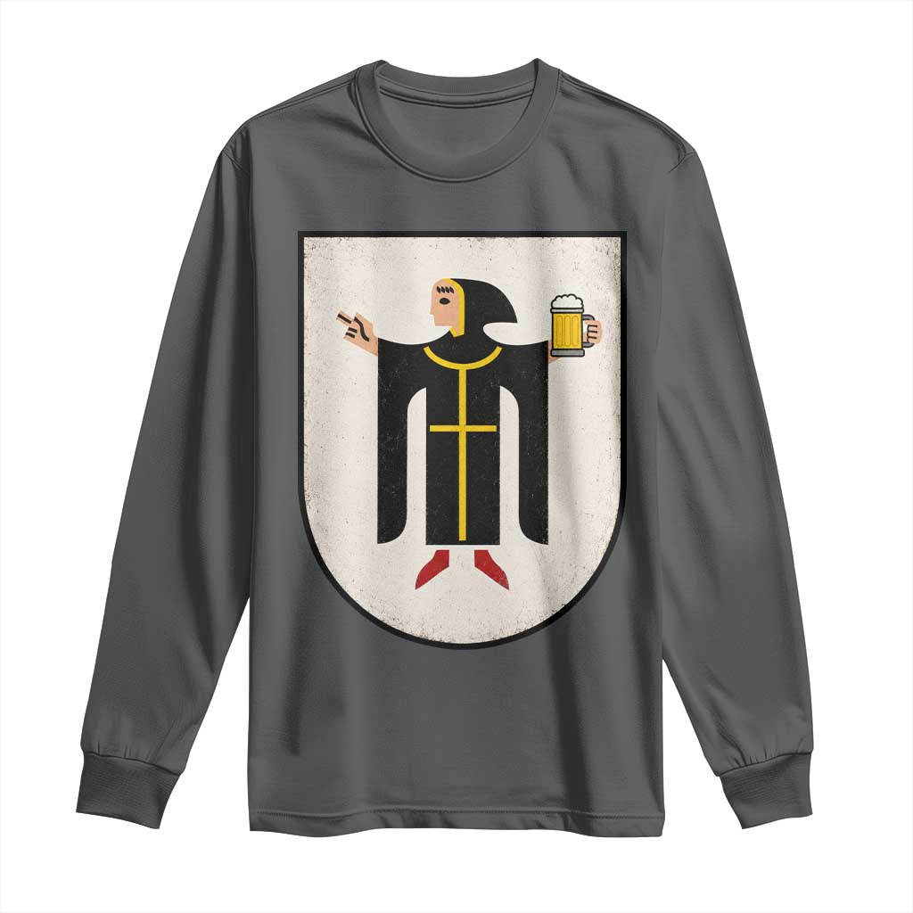 Funny Munich Oktoberfest Munchen Coat of Arms Long Sleeve Shirt Münchner Kindl Beer Drinking