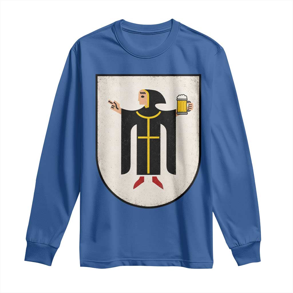 Funny Munich Oktoberfest Munchen Coat of Arms Long Sleeve Shirt Münchner Kindl Beer Drinking