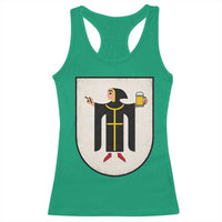 Funny Munich Oktoberfest Munchen Coat of Arms Racerback Tank Top Münchner Kindl Beer Drinking