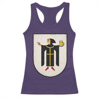 Funny Munich Oktoberfest Munchen Coat of Arms Racerback Tank Top Münchner Kindl Beer Drinking