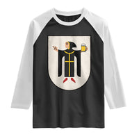 Funny Munich Oktoberfest Munchen Coat of Arms Raglan Shirt Münchner Kindl Beer Drinking