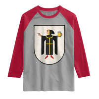 Funny Munich Oktoberfest Munchen Coat of Arms Raglan Shirt Münchner Kindl Beer Drinking