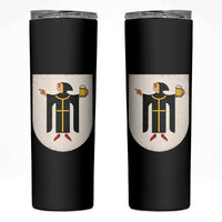 Funny Munich Oktoberfest Munchen Coat of Arms Skinny Tumbler Münchner Kindl Beer Drinking