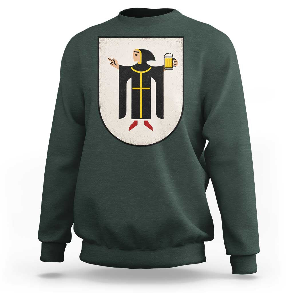 Funny Munich Oktoberfest Munchen Coat of Arms Sweatshirt Münchner Kindl Beer Drinking