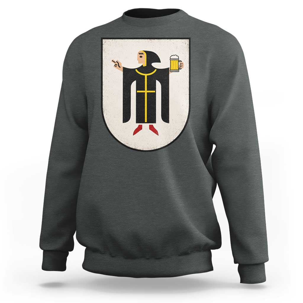 Funny Munich Oktoberfest Munchen Coat of Arms Sweatshirt Münchner Kindl Beer Drinking