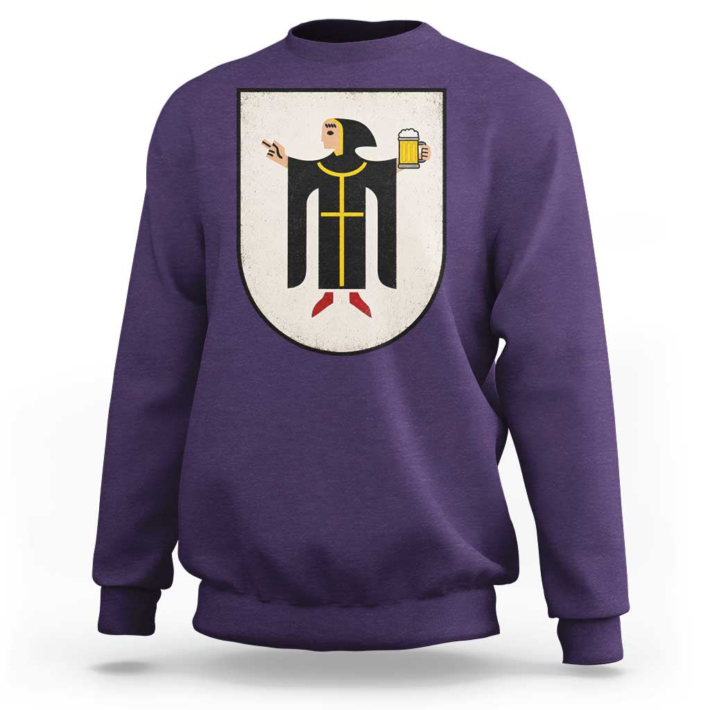 Funny Munich Oktoberfest Munchen Coat of Arms Sweatshirt Münchner Kindl Beer Drinking