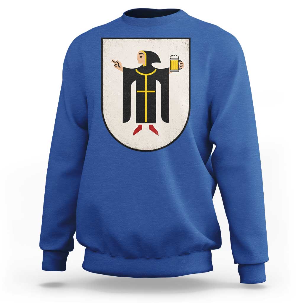 Funny Munich Oktoberfest Munchen Coat of Arms Sweatshirt Münchner Kindl Beer Drinking