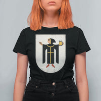 Funny Munich Oktoberfest Munchen Coat of Arms T Shirt For Women Münchner Kindl Beer Drinking