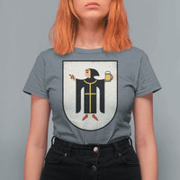 Funny Munich Oktoberfest Munchen Coat of Arms T Shirt For Women Münchner Kindl Beer Drinking