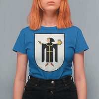 Funny Munich Oktoberfest Munchen Coat of Arms T Shirt For Women Münchner Kindl Beer Drinking