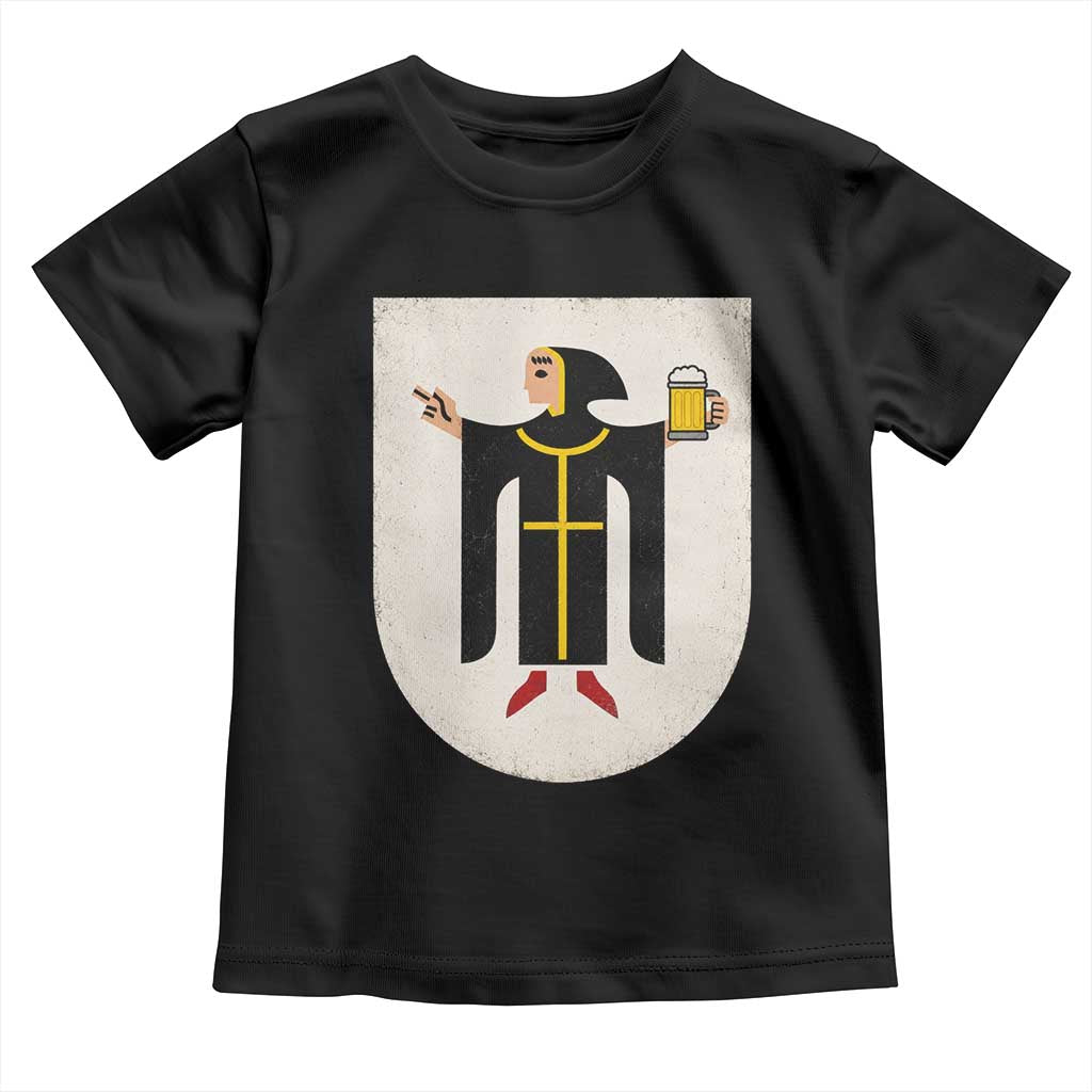 Funny Munich Oktoberfest Munchen Coat of Arms Toddler T Shirt Münchner Kindl Beer Drinking