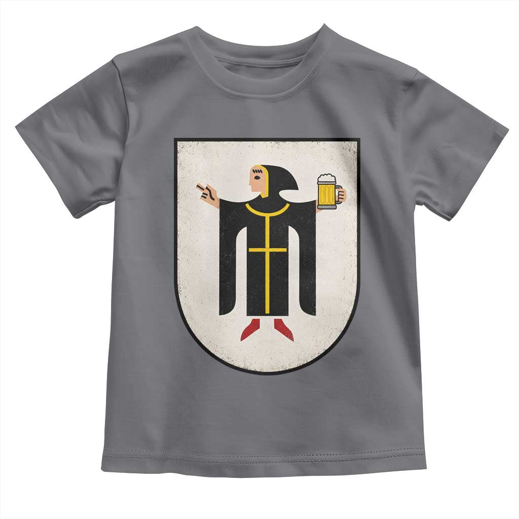 Funny Munich Oktoberfest Munchen Coat of Arms Toddler T Shirt Münchner Kindl Beer Drinking