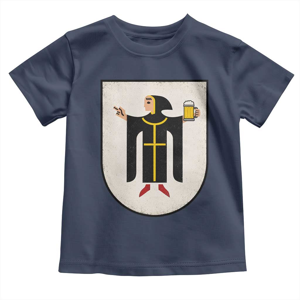 Funny Munich Oktoberfest Munchen Coat of Arms Toddler T Shirt Münchner Kindl Beer Drinking