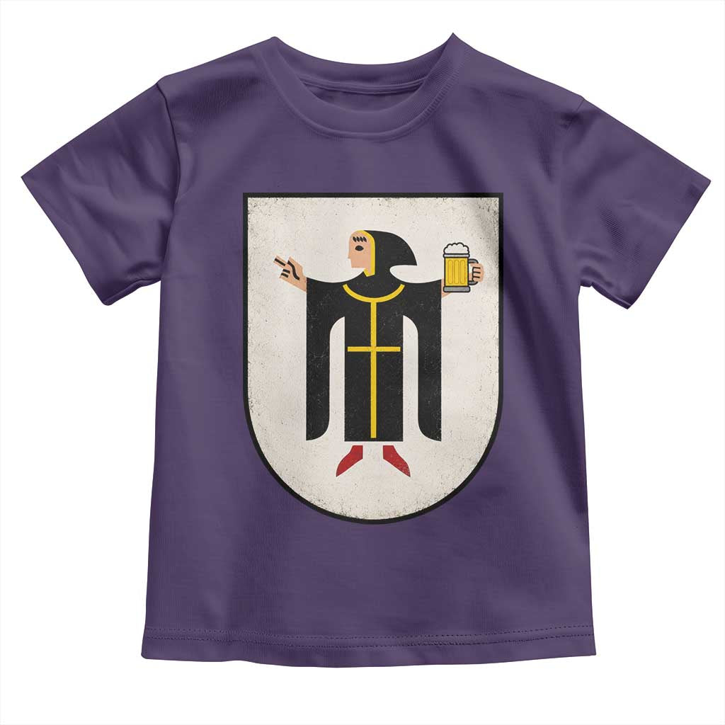 Funny Munich Oktoberfest Munchen Coat of Arms Toddler T Shirt Münchner Kindl Beer Drinking