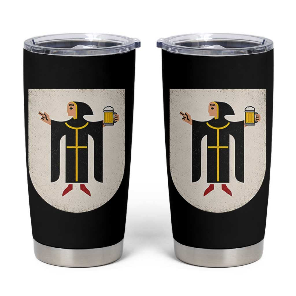 Funny Munich Oktoberfest Munchen Coat of Arms Tumbler Cup Münchner Kindl Beer Drinking