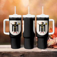 Funny Munich Oktoberfest Munchen Coat of Arms Tumbler With Handle Münchner Kindl Beer Drinking